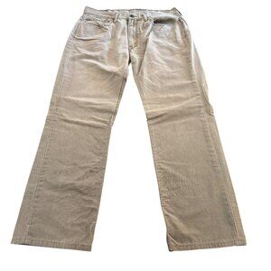 Levis 514 Men's 100% Cotton Stone Khaki Brown Denim Pants, Size 36 x 32